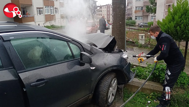 Direğe çarparak durabildi!..