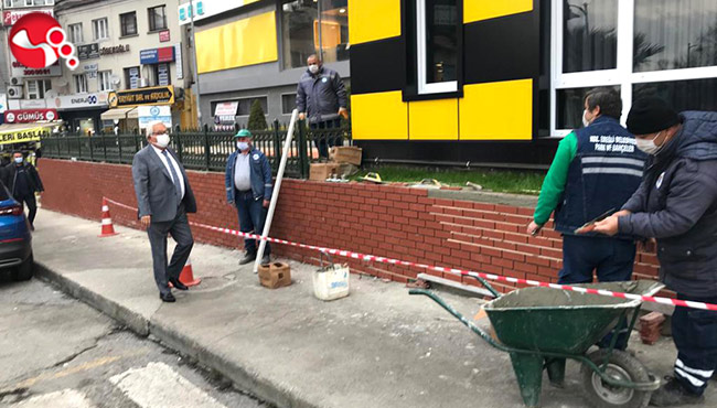 Belediye, PTT binasına çevre düzenlemesi yaptı