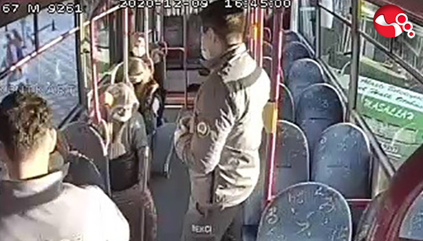 Yasağa rağmen otobüse binmek istedi