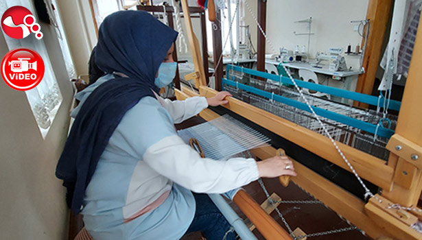 Elpek bezi kadın eliyle hayat buluyor...