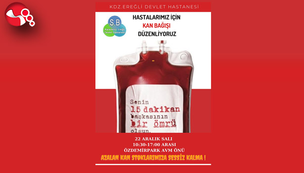 Ereğli Devlet Hastanesinde Kan Bağışı Kampanyası...