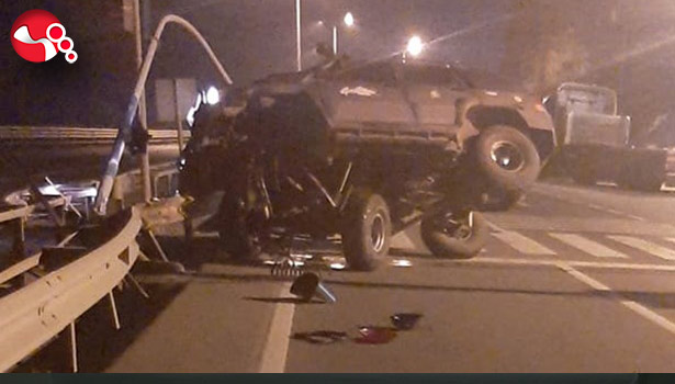 Bariyerlere saplandı!!!