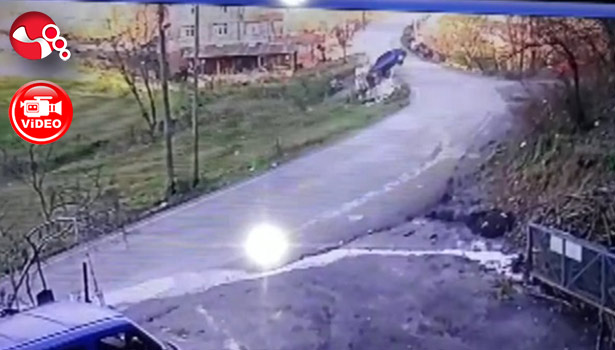 Kaza anı kameralara yansıdı...