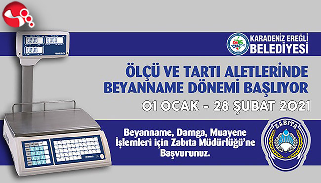 Ölçü ve Tartı Aletlerinde Beyanname Dönemi başladı...