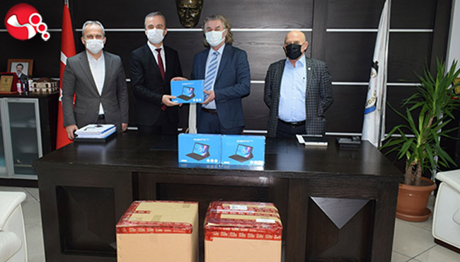 55 öğrenciye tablet temin edildi