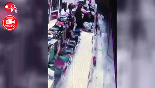 Hırsızlık anı kameralara yansıdı