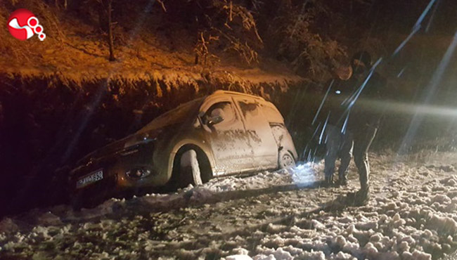 Yoğun kar yağışında su kanalına düştü!..