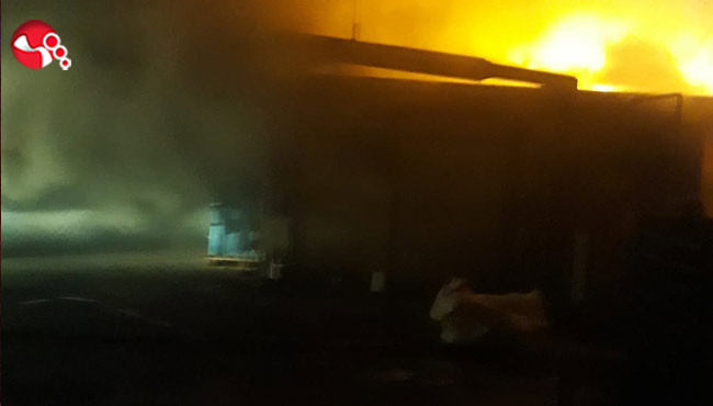 Talaş Deposu alevlere teslim...