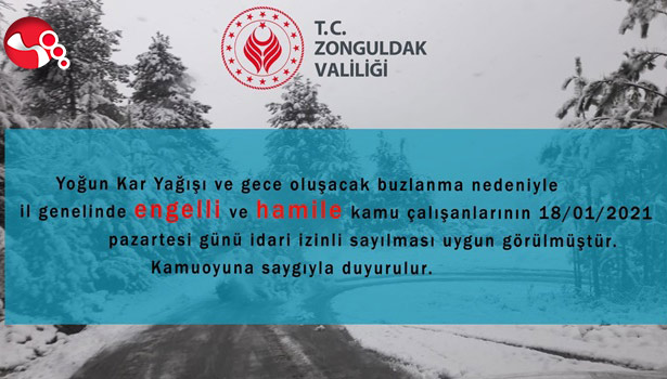 Engelli ve hamile personele idari izin...