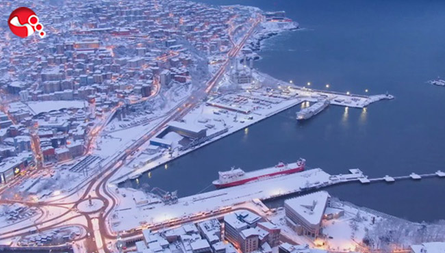 Kar manzaralı Zonguldak