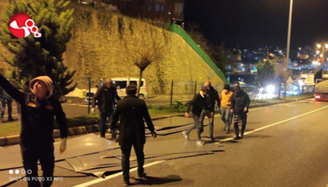 Saclar karşı yola fırladı