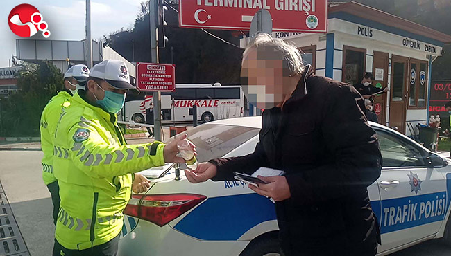 Radar cezası yiyen sürücü kolonya ile teselli buldu