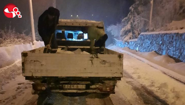 Kandilli’de tuzlama çalışmaları...