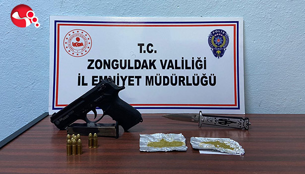 Uyuşturucu Madde ve silah ele geçirildi