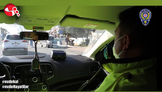 Polislerden vatandaşa megafonlu uyarı!!!