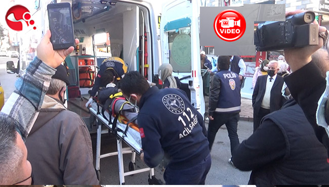 Motosiklet yayaya çarptı...