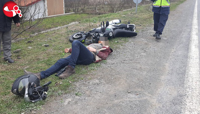 Aydınlar'da motosiklet kazası...