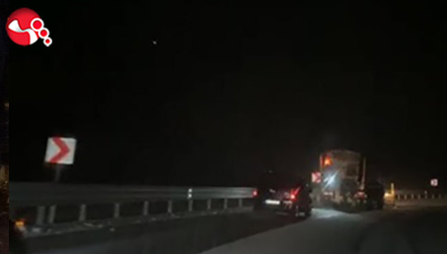 Ereğli Zonguldak yolunda kar yağışı...