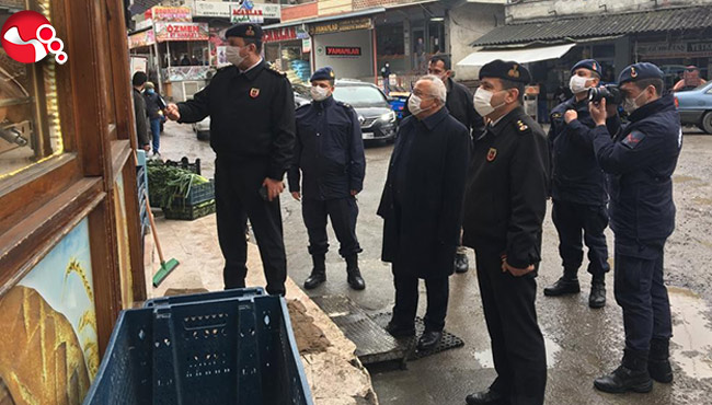Esnafa koronavirüs denetimi yapıldı