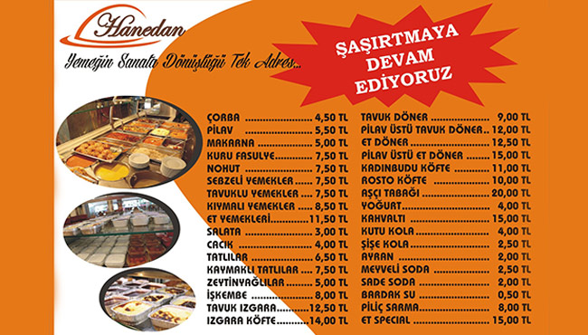 HANEDAN- Yemeğin Sanata dönüştüğü tek adres…