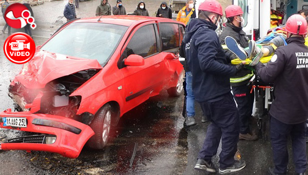 Ören kavşağı büyük kaza! Yaralılar var
