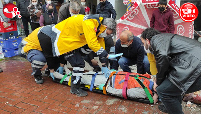 İşçinin üzerine balkon çöktü!!..