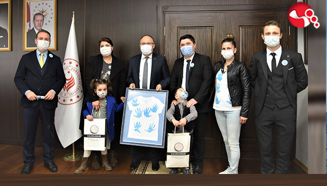 Vali Tutulmaz Özel Eğitim Anaokulu öğrencilerini kabul etti