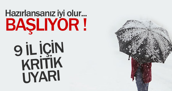 Fırtına geliyor; 9 il için kritik uyarı !