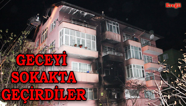 4 KATLI BİNADA ÇIKAN YANGIN KORKUTTU