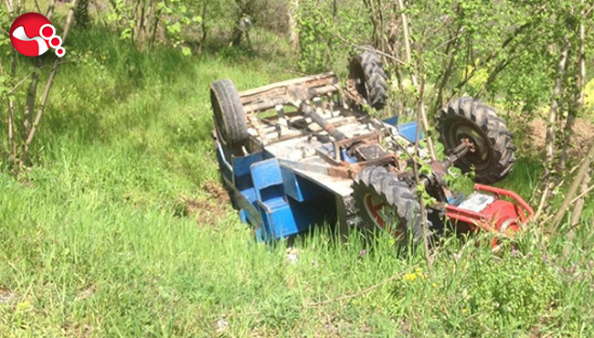 Kontrollü kaybetti, tarkaya uçtu