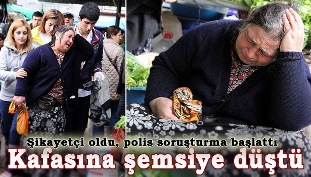 PAZAR ŞEMSİYESİ KAFASINA DÜŞTÜ