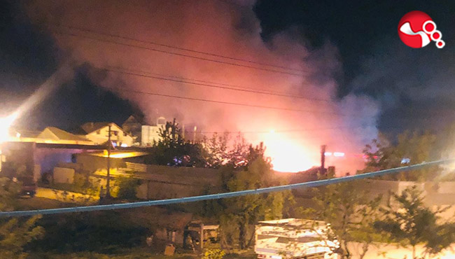 Hurdalık yangını korku saçtı