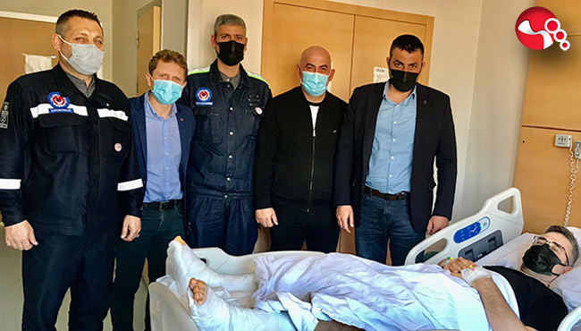 Başkan Yılmaz'dan "Geçmiş Olsun "ziyareti...