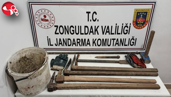 Kaçak kazıya Jandarma baskını