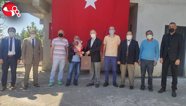 Protokolden anlamlı ziyaret...