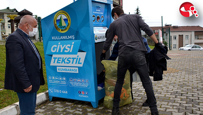 Altı günde 600 kilo giysi toplandı