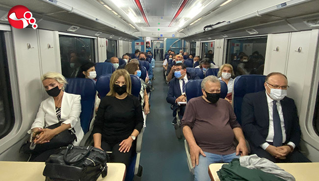 Vali Tutulmaz ve Protokol, turizmi tanıtmak için trenle ilçeye gitti