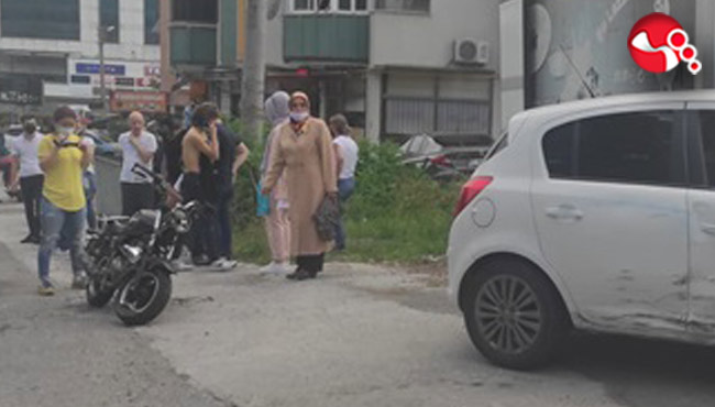 Motosiklet ile Otomobil çarpıştı: Yaralılar...