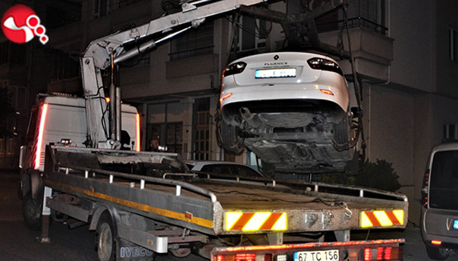 Kaçması arabasını kurtaramadı!!!