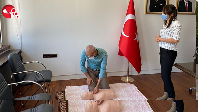 Valilik personeline ilkyardım eğitimi...