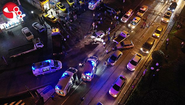 Zincirleme kazada altısı çocuk sayıda yaralı var