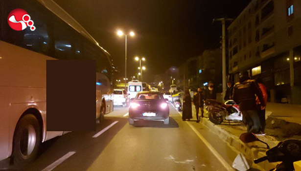 Önce köpeğe çarptı, ardından kaldırıma çıktı!!!