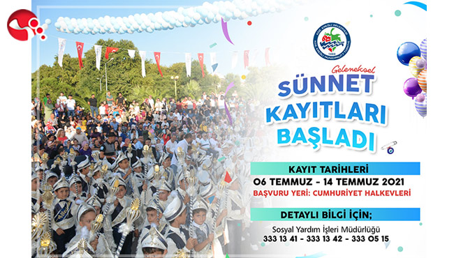 Kdz. Ereğli Belediyesi Sünnet Şöleni kayıtları başladı...