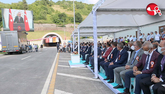 Cumhurbaşkanı Erdoğan Ankara'dan katıldı, Bartın yolu görkemli törenle açıldı