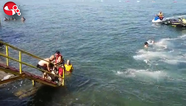 Ayağına kramp girdi… Boğulma tehlikesi geçirdi…