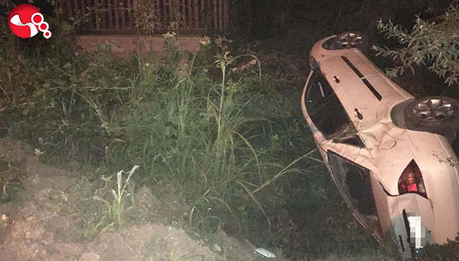 Otomobil takla attı!