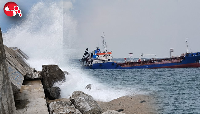 Dev dalgalar oluştu, yük gemisi beşik gibi sallandı…