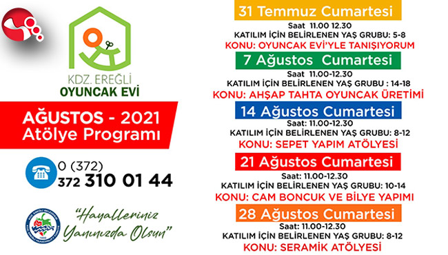 HAYDİ ÇOCUKLAR, ATÖLYE BAŞINA BEKLİYORUZ...