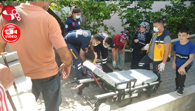 Bahçe duvarından düşerek hastanelik oldu!..