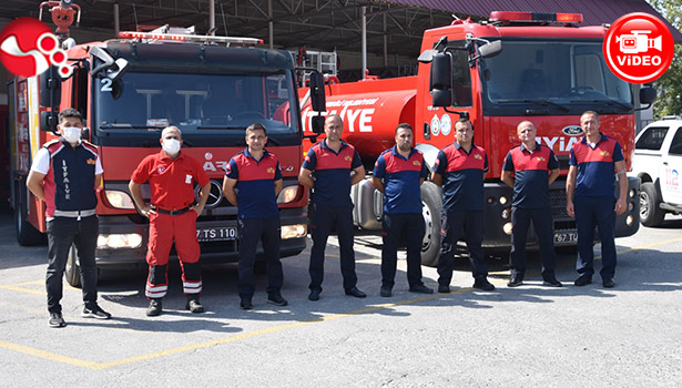 KDZ. EREĞLİ BELEDİYESİ, YANGIN BÖLGESİNE YARDIMA KOŞUYOR